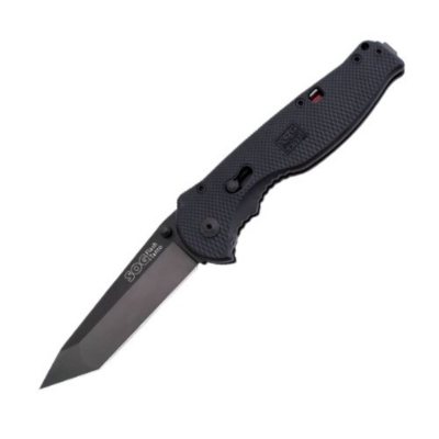 SOG Flash II Tanto Folding Knife Black TiNi Straight