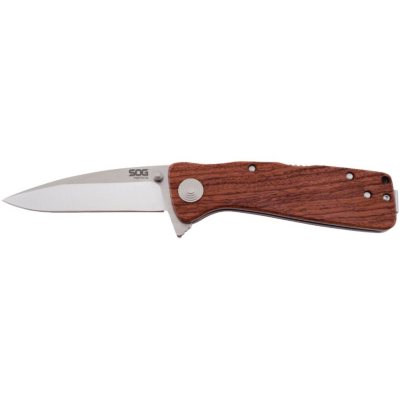 SOG Twitch XL Folding Knife Wood Handle
