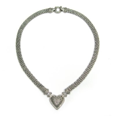 0.23 ct. t.w. Diamond Heart Necklace in Sterling Silver (I, I1)