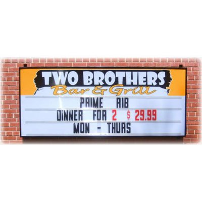 Wall Mount Sign w/ Custom Header & 150 Letters