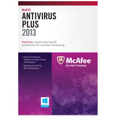 McAfee AntiVirus Plus 2013 3U PC Security Software