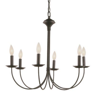 UPC 736916216807 product image for 6-Light Black Chandelier | upcitemdb.com