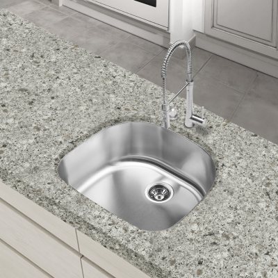 Stahl Stainless Half-Moon Bowl Kitchen Sink