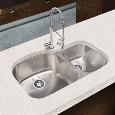 Haas Stainless 70/30 Double Bowl