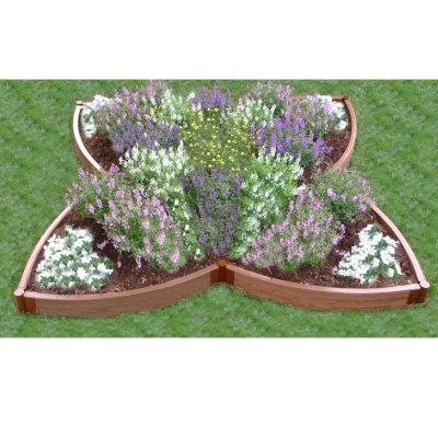 Four Leaf Clover Flower Bed