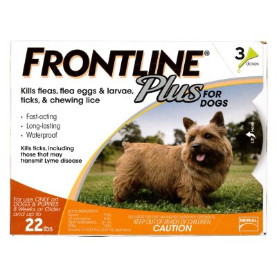 Frontline Plus Flea Tick and Lice Control for Dogs and Puppies up to 22 lbs.