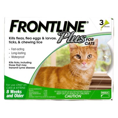 Frontline Plus Flea Tick and Lice Control for Cats and Kittens