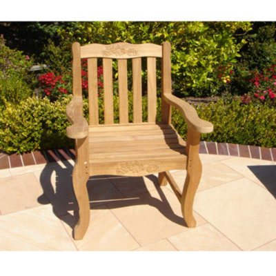 Teak Double Rose Arm Chair