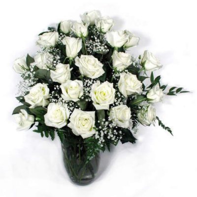 Rose Bouquet - White - 2 Dozen