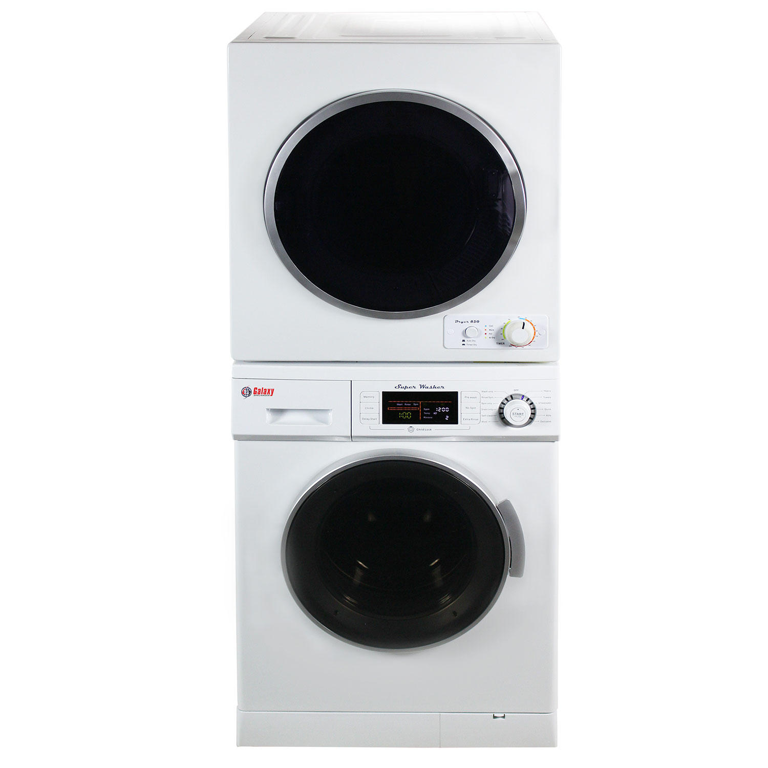 UPC 747037168753 product image for GW 824 & GD 850 - Stackable set of 1.6 cu. ft Compact Super Washer & 3.5 cu. ft  | upcitemdb.com