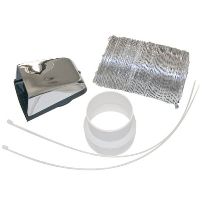 Equator Chrome Outside Laundry Vent Kit