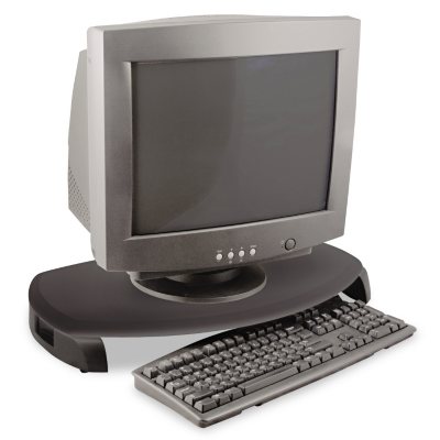 Kantek - CRT/LCD Stand with Keyboard Storage, 23 x 13 1/4 x 3 -  Black