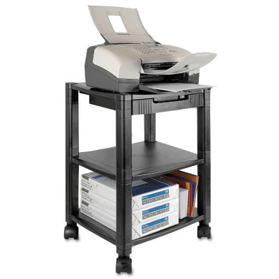 Kantek - Mobile Printer Stand, Three-Shelf, 17w x 13-1/4d x 24-1/4h -  Black
