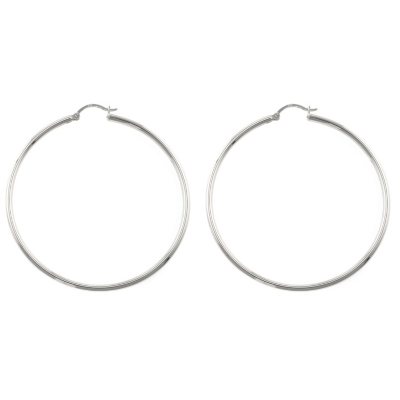 Sterling Silver Large Hoop Earrings