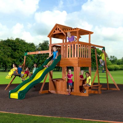 UPC 752113362147 product image for Thunder Ridge Cedar Swing Set/Play Set | upcitemdb.com