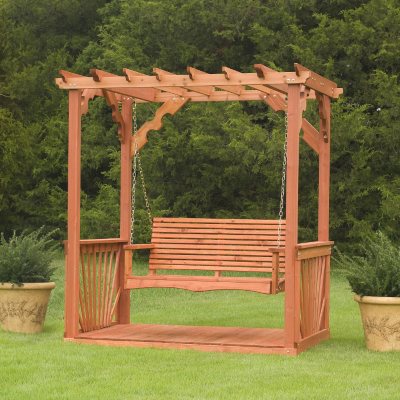 Cedar Pergola Swing