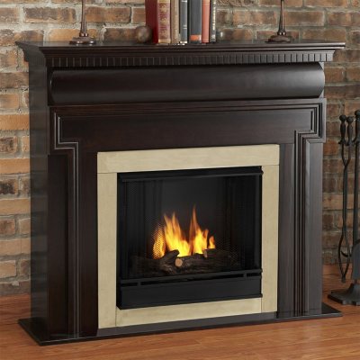 Mt. Vernon Ventless Gel Fireplace - Dark Walnut
