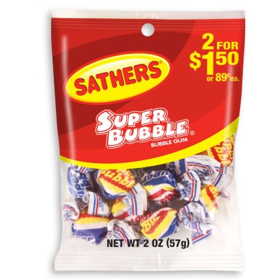 Sathers Super Bubble - 2.0 oz. Bag - 12 ct.