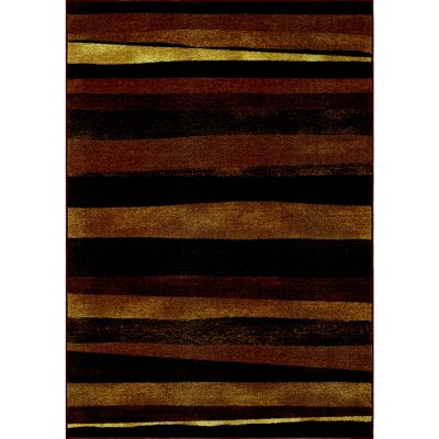 Hudson Striped Area Rug - 8'2" x 10' - Chocolate