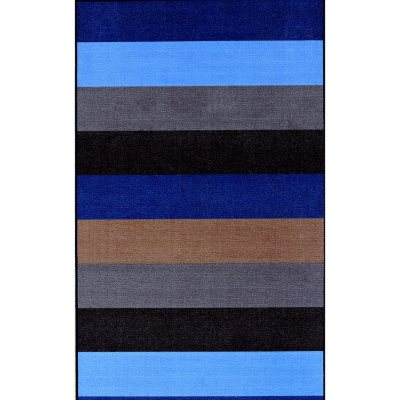 Fraternity Row Striped Area Rug - 3'3" x 5 - Blue