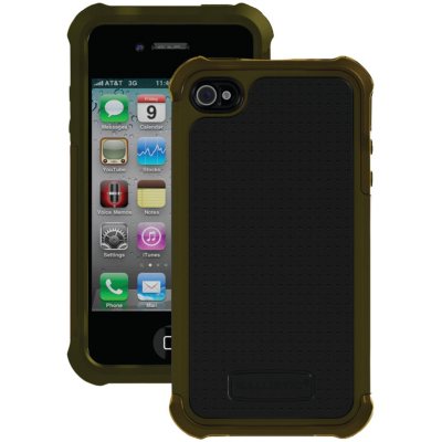 Ballistic Shell Gel SG Series Case for iPhone 4/4s - Olive Green/Black