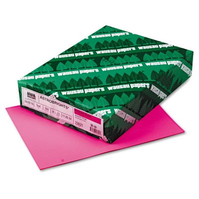 Wausau - Astrobrights Colored Paper, 24lb, Pulsar Pink - Ream