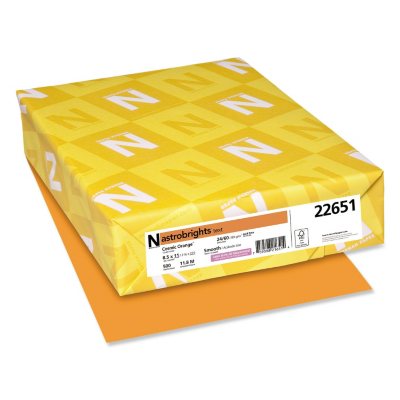 Wausau - Astrobrights Colored Paper, 24lb, Cosmic Orange - Ream
