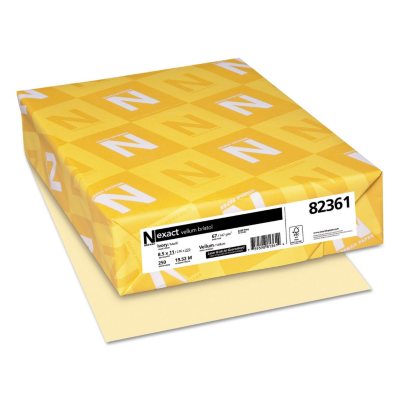 Wausau - Exact Vellum Bristol Card Stock, 67lb, Ivory - 250 Sheets