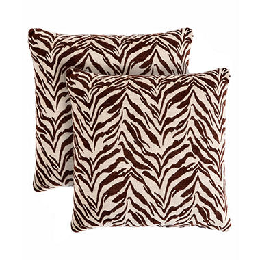 Zebra Print Decorative Pillows, Set of 2 - Sam s Club