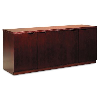 Mayline® Luminary Series Hinged Door Credenza - 72"W x 20"D x 29"H - Cherry