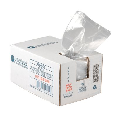 Food and Utility Poly Bags, 12x8x30, .80 mil, 500 count