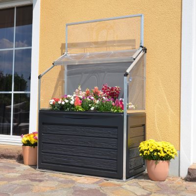 Palram Plant Inn Compact Raised Garden Bed Greenhouse
