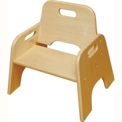 6" Hardwood Stackable Toddler Chair - 2 Pk