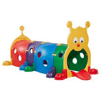 Climb in, on or around "Gus" the Climb-N-Crawl Caterpillar from ECR4Kids! Children will have so much fun discovering this charismatic caterpillar climber specially designed for use indoors or out. Featuring four brightly colored body segments, a happy face and tail, this climber can be assembled in numerous configurations to entice preschoolers to climb, crawl and interact. Large boot-shaped "feet" hold the unit firmly in place for safety and stability.