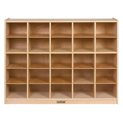 25-Section Wood Cabinet w/25 Assorted Bins