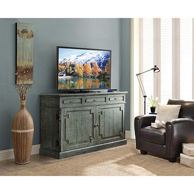 Braddock Buffet Console with Hand-painted Antique Blue Finish