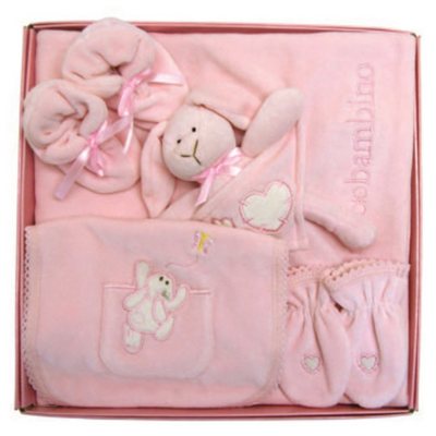 Piccolo Bambino Luxurious Velour Set, 5 pc. set - Pink