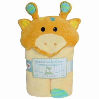Piccolo Bambino Hooded Cuddle Blanket - Yellow Giraffe