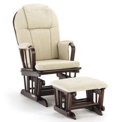 Shermag - Glider Rocker & Ottoman with Beige Cushion