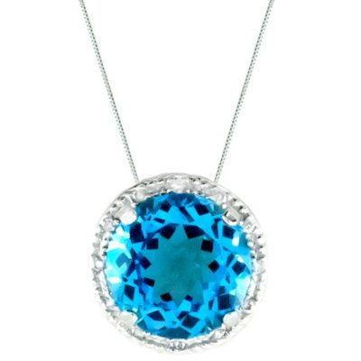 3.5 ct. t.w. Round Blue Topaz Pendant