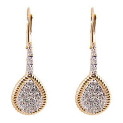 0.33 ct. t.w. Round Diamond Pear-Shaped Earrings in 14k Yellow Gold (H-I, I1)