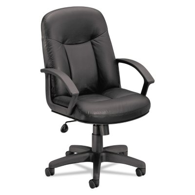 UPC 782986172789 product image for basyx by HON - VL601 Mid-Back Leather Chair - Black | upcitemdb.com
