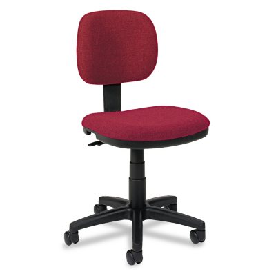 basyx by HON - VL610 Series Swivel Task Chair - Burgundy Fabric/Black Frame