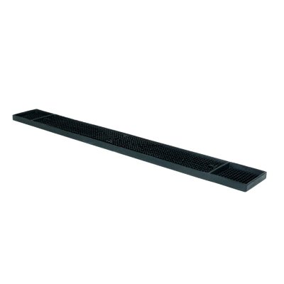 27" x 3.25" Black Rubber Bar Mat - 1 pk.