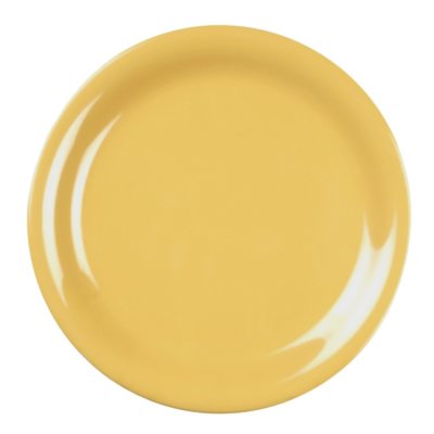 Melamine Narrow Rim Round Plate - Yellow - 12 pk. - Various Sizes
