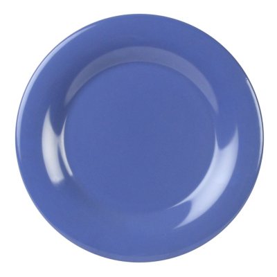 Melamine Wide Rim Round Plate - Blue - 12 pk. - Various Sizes