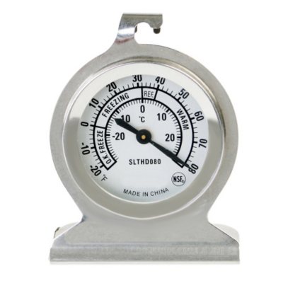 Stainless Steel Fridge / Freezer Thermometer - 20° to 80°F