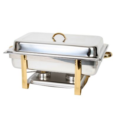 Stainless Steel Rectangular Oblong Chafer - 8 qt.