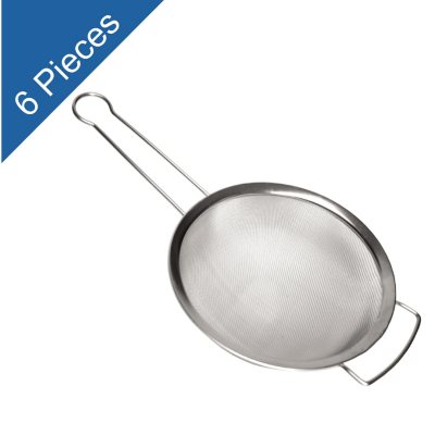 Stainless Steel Strainer - Various Sizes - 6 pk.