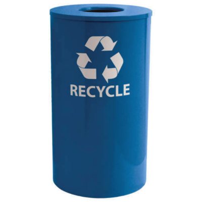 Heavy Duty Recycling Receptacle - Blue - 33 gal.